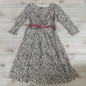Harper Rose White Black Dot Belted Dress